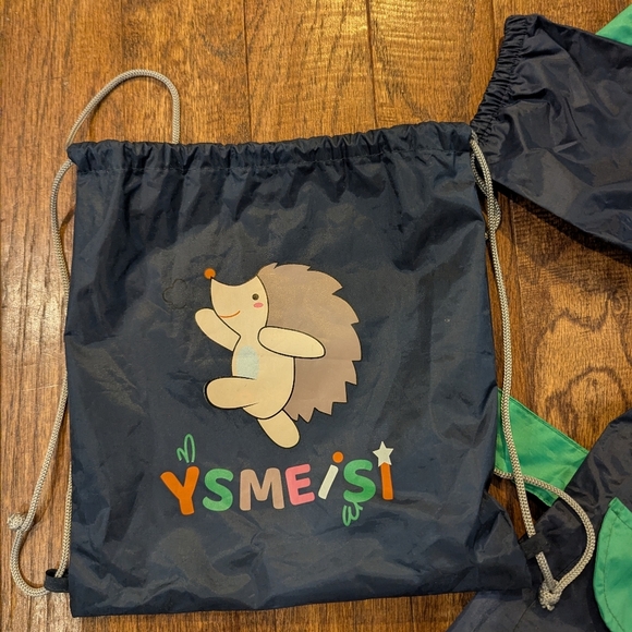 Navy Dinosaur Toddler Rain Suit for size small - Picture 9 of 11